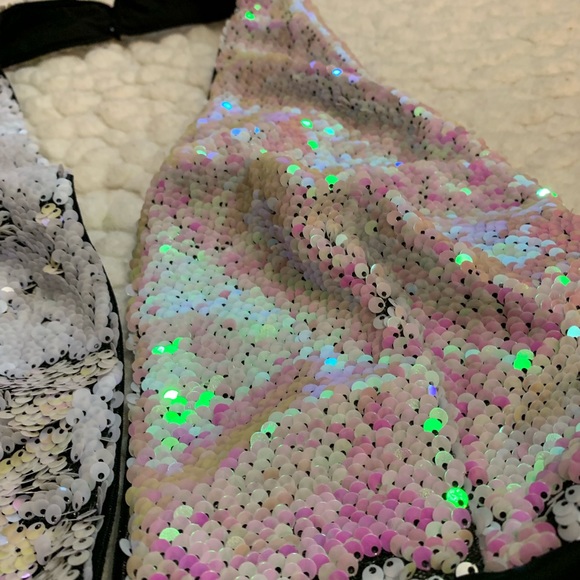 Tobi Multi Reversible Sequin Plunging Bodysuit - Picture 5 of 7